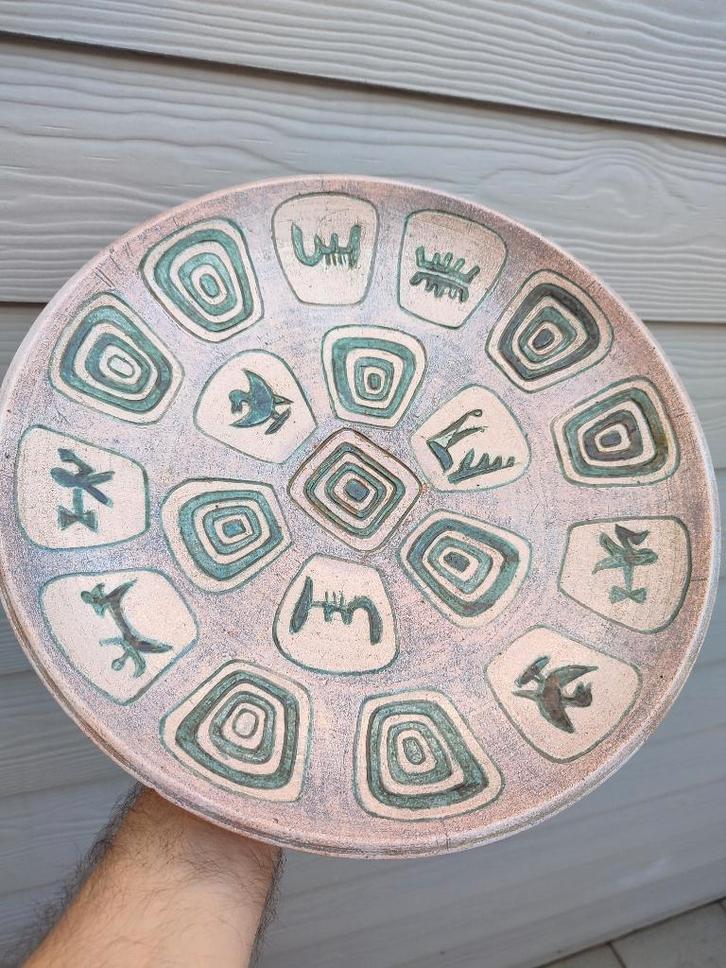 Grote vintage aardewerk schaal, Antiquités & Art, Antiquités | Céramique & Poterie, Enlèvement ou Envoi