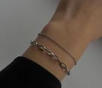 Armbanden set, Ophalen of Verzenden, Nieuw, Zilver, Staal