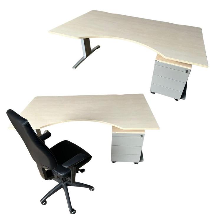 Bureau TDS 200x100x80 cm hoogte instelbaar onderstel, Huis en Inrichting, Bureaus, Gebruikt, Bureau, In hoogte verstelbaar, Ophalen