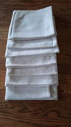7 servietten wit 50x50 cm, Gebruikt, Ophalen of Verzenden