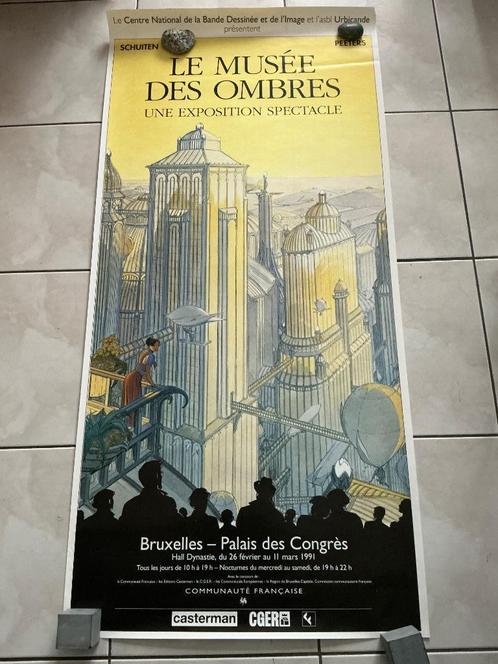 Affiche de Schuiten, Expo. Palais des Congrès Brux. 1991, Collections, Posters & Affiches, Utilisé, Publicité, Affiche ou Poster pour porte ou plus grand