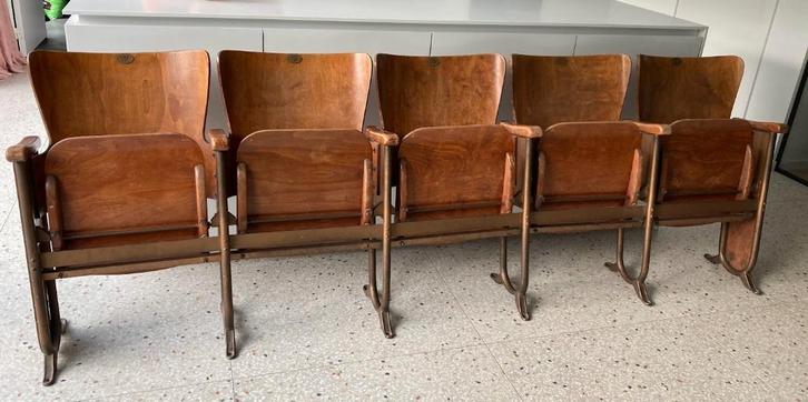 theaterstoelen (vijf), Maison & Meubles, Chaises, Bois, Enlèvement