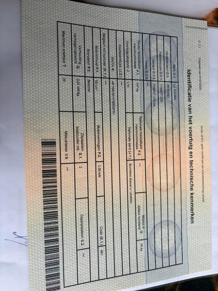 Te koop brommer La souris, Fietsen en Brommers, Brommers | Overige merken, Zo goed als nieuw, Klasse A (25 km/u), Ophalen