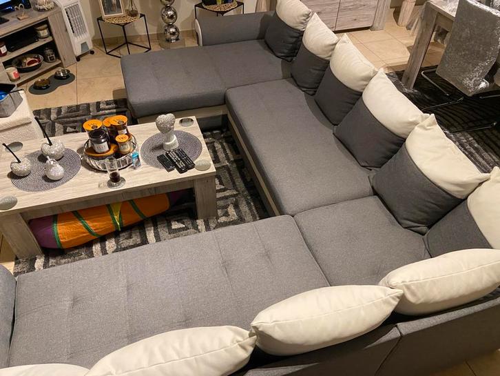 Salon, Maison & Meubles, Canapés | Coins salons complets, Utilisé, Tissus, Enlèvement