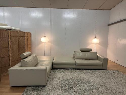 Nieuwstaat Beige Leren Minotti Hamilton Hoekbank - NP: 30k, Huis en Inrichting, Zetels | Zetels, Zo goed als nieuw, Hoekbank, Vierpersoons of meer