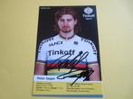 wielerkaart 2016 team tinkoff peter sagan  signe, Comme neuf, Envoi