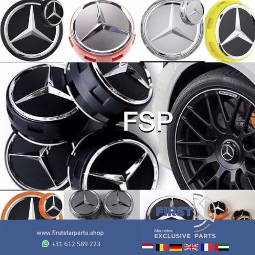 MERCEDES AMG NAAFKAPPEN NAAFDOPPEN SET VELGDOPPEN WIELDOPPEN, Autos : Pièces & Accessoires, Autres pièces automobiles, Neuf, Enlèvement ou Envoi