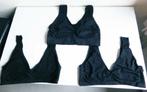 Set (3x) van Zwarte Naadloze Sport-BH’s., Kleding | Dames, Sportkleding, Zwart, Ophalen of Verzenden, Hunkemöller, Fitness of Aerobics