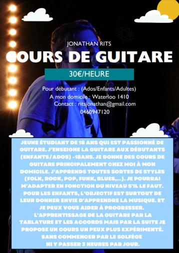 Cours De Guitare Débutants disponible aux enchères