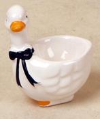 Geglazuurde gans als eierdopje, Verzamelen, Beelden en Beeldjes, Ophalen of Verzenden, Zo goed als nieuw, Overige typen