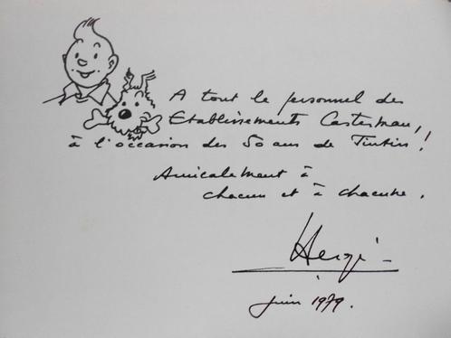 Kuifje - Le Musée Imaginaire de Tintin - dédicace Hergé 1979, Boeken, Stripverhalen, Nieuw, Eén stripboek, Ophalen of Verzenden