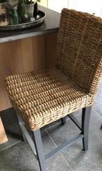 Barkruk rotan hout zwart, Huis en Inrichting, Ophalen, Nieuw, Hout
