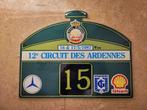 Oude plaquette van Royal Vetran Car Club Belgium 1987, Ophalen of Verzenden, Zo goed als nieuw, Reclamebord