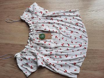 Witte en rode C&A blouse maat 38 nieuwstaat met label Rook- 
