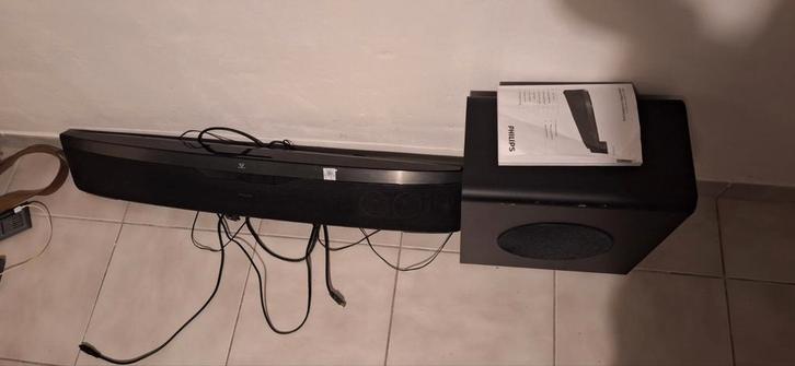 Phillips HTS7140 Sound Bar + Subwoofer, Audio, Tv en Foto, Soundbars, Gebruikt, Met externe subwoofer, Ophalen