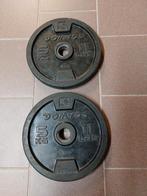 Domyos plates 5kg met gebruikssporen GERESERVEERD, Sport en Fitness, Fitnessmaterialen, Ophalen, Gebruikt, Halterschijven