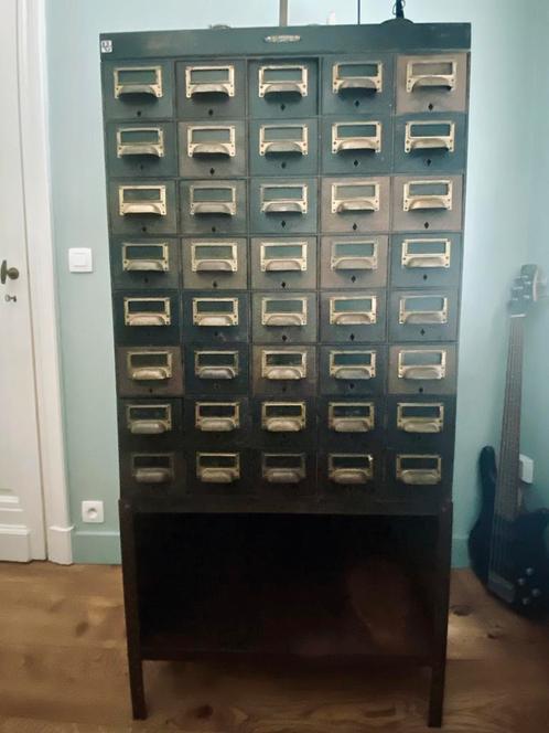 Unieke Vintage Archiefkast / Ladekast, Antiek en Kunst, Antiek | Meubels | Kasten, Ophalen