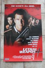 filmaffiche Lethal Weapon 4 Mel Gibson filmposter, Ophalen of Verzenden, A1 t/m A3, Zo goed als nieuw, Rechthoekig Staand