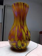 Vintage vaas paars, geel en groen., Huis en Inrichting, Woonaccessoires | Vazen, Ophalen of Verzenden, Geel