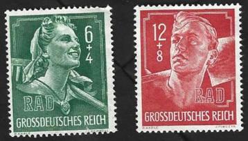 2 Postzegels Duitse Rijk 1944 Arbeidsdienst (DR 206) beschikbaar voor biedingen