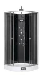 Douchecabine FULL BLACK, Ophalen, Gebruikt, Glas, Douche