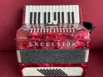 Z.g.a.n. kleine italiaanse Excelsior accordeon . 48 bas ., Comme neuf, 48 basses, Accordéon à touches, Avec valise