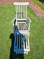 teak ligstoel, 2 stuks beschikbaar., Tuin en Terras, Ligbedden, Ophalen, Zo goed als nieuw