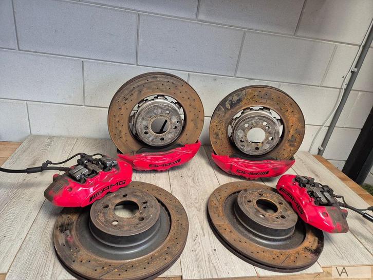 Mercedes AMG remklauw set van 4 met schijven C E S GLC Vito, Auto-onderdelen, Remmen en Aandrijving, Mercedes-Benz, Gebruikt, Ophalen of Verzenden