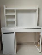 Micke bureau met opzetstuk (whiteboard), Huis en Inrichting, Bureaus, Ophalen, Gebruikt, Bureau