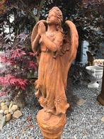 Ange en pierre, statue d'ange en oxyde, ange grave, Enlèvement ou Envoi, Pierre, Ange