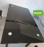 zwarte keukentafel van gehard glas, Ophalen, Vier personen, Rechthoekig, Moderne