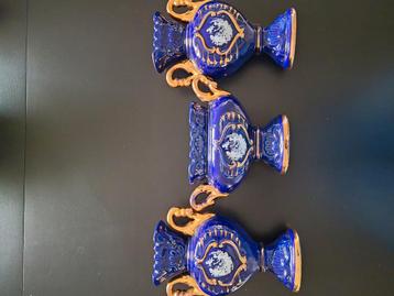 Kobalt blauwe vazenset (Italië) beschikbaar voor biedingen