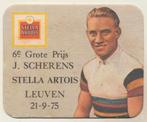 (s34) J. Scherens, 6e grote prijs Stella Artois, bierkaartje, Ophalen of Verzenden, Gebruikt