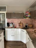 Luxe mat grijze hoekkeuken + GEDEMONTEERD DIRECT BESCHIKBAAR, Huis en Inrichting, Ophalen of Verzenden, Zo goed als nieuw, Met kookeiland