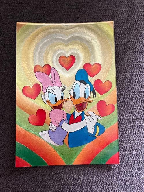 Postkaart Disney Coleur Magiques 'Love', Verzamelen, Disney, Zo goed als nieuw, Plaatje of Poster, Donald Duck, Verzenden