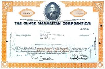 The Chase Manhattan (Rockefeller) Corporation 1970 beschikbaar voor biedingen