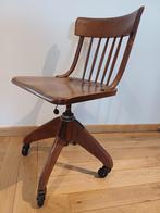 Fauteuil de bureau en hêtre années 1950, Antiquités & Art, Enlèvement