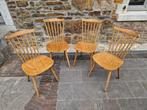 Set van 4 houten stoelen van Baumann, 1960, Ophalen, France, Gebruikt, Bruin