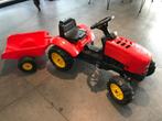 Rode tractor met aanhanger voor kinderen, Kinderen en Baby's, Speelgoed | Buiten | Voertuigen en Loopfietsen, Ophalen, Zo goed als nieuw