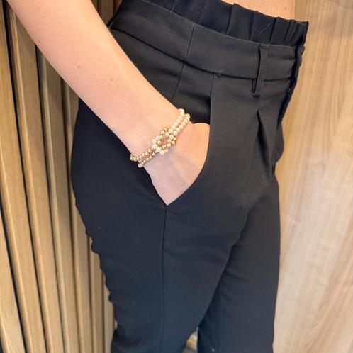 Strikarmband van vlees en goud, Handtassen en Accessoires, Armbanden, Nieuw, Overige materialen, Overige kleuren, Met bedels of kralen