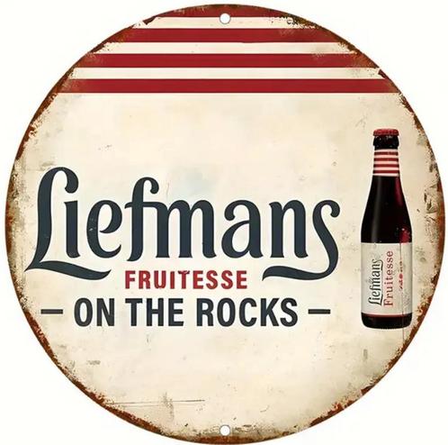 Reclamebord vintage Liefmans Fruitesse rond - mancave nieuw, Verzamelen, Merken en Reclamevoorwerpen, Nieuw, Reclamebord, Ophalen of Verzenden