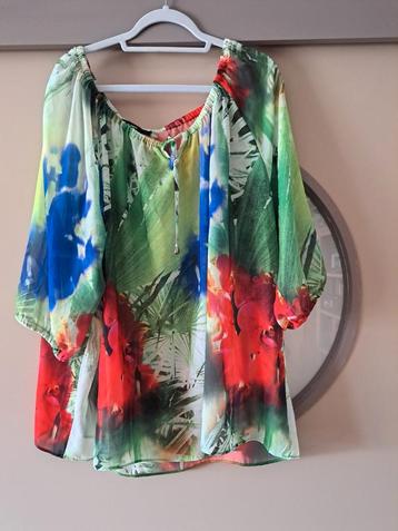 X-Two kleurrijke blouse,  XXL, off shoulder 