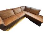 Hoekbank Cognac Kleur, Huis en Inrichting, Ophalen, Overige materialen, Zo goed als nieuw, 200 tot 250 cm