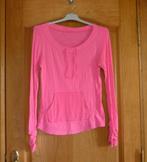 Fluo fuchsia roze shirt met lange mouwen van H&M Maat XS, Taille 34 (XS) ou plus petite, Rose, Enlèvement ou Envoi