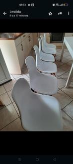 Witte moderne stoelen, Vijf, Zes of meer stoelen, Ophalen of Verzenden, Wit, Zo goed als nieuw