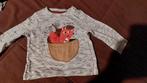 Eekhoorn T shirt maat 74, Kinderen en Baby's, Ophalen of Verzenden, Zo goed als nieuw