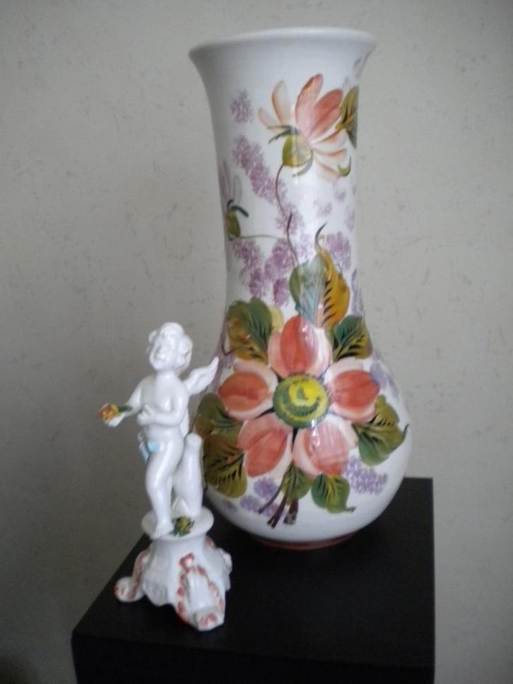 VAAS BASSANO REA Italy / uit de jaren 50-60 / KERAMIEK !, Huis en Inrichting, Woonaccessoires | Vazen, Zo goed als nieuw, Oranje