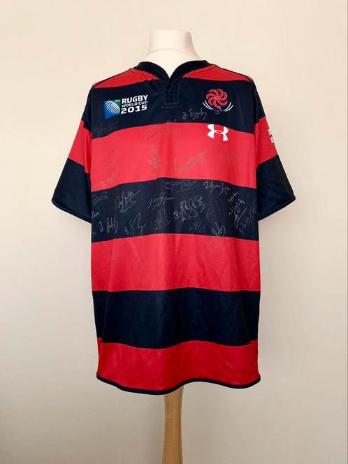 Georgia World Cup 2015 signed by the squad rugby shirt, Sports & Fitness, Rugby, Comme neuf, Vêtements