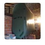 Mazouttank dubbelwandig 1500liter , 12 meter darm +pistool, Ophalen, Zo goed als nieuw