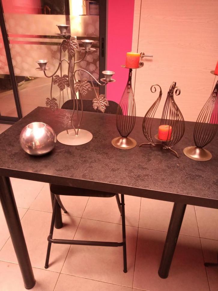 Divers bougeoirs et chandelier moderne, Maison & Meubles, Accessoires pour la Maison | Bougeoirs & Bougies, Chandelier, Métal